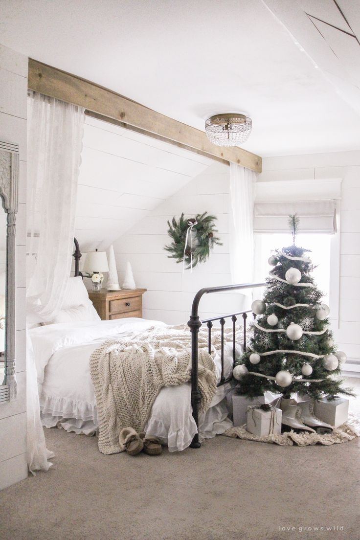 Cozy Christmas Master Bedroom