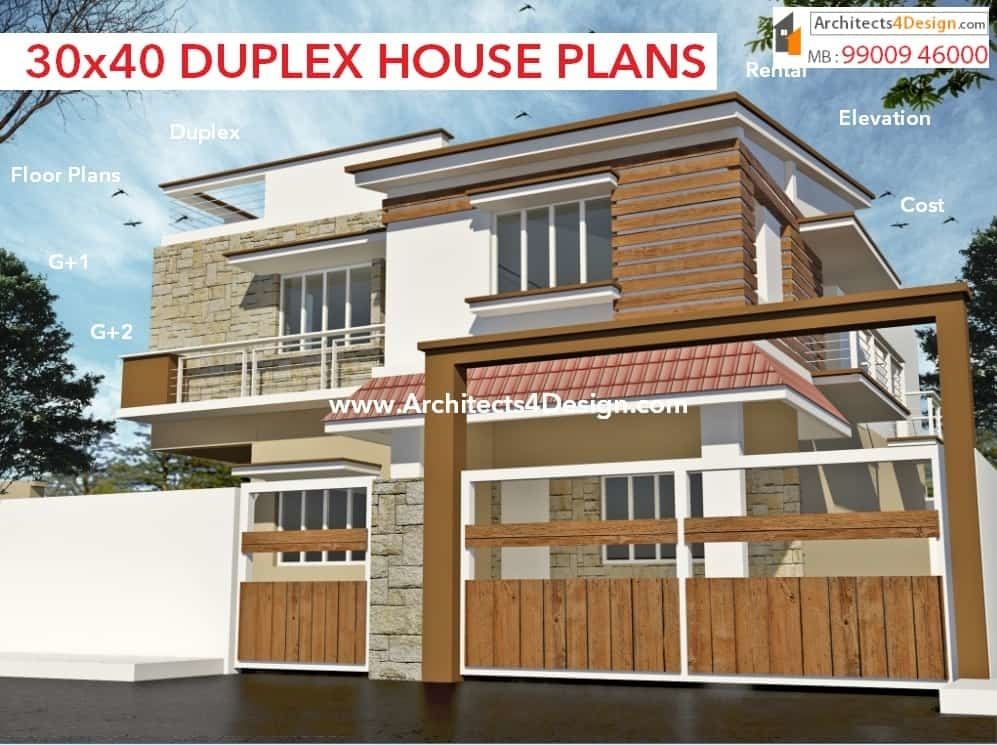 Introducing Modern house exterior elevations of g+2 house by Er