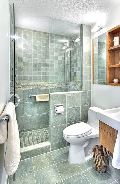 uk shower in a small compact bathroom to save space