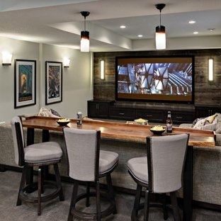 Corner Wet Bar Really Encourage Ideas Home Transitional With Walk Up  Basement Contemporary Regard To 4