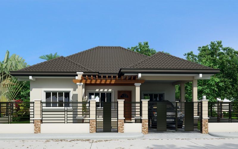 Garage is optional in this small house design and can be added according to owners preference
