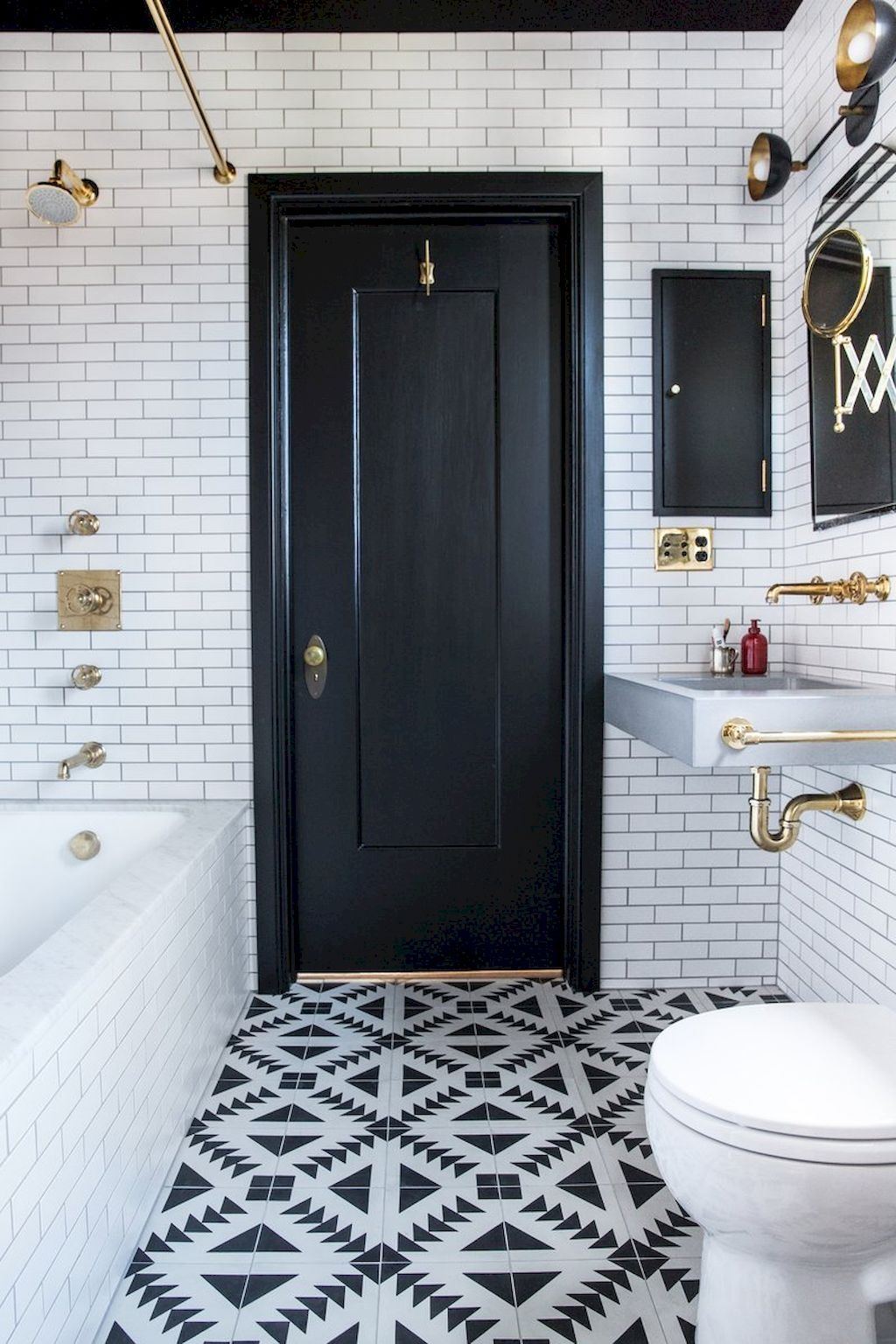 eclectic bathroom