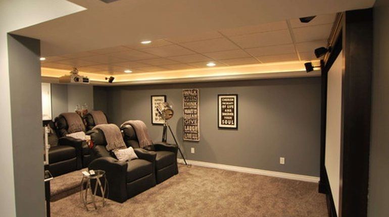 Modern basement decor ideas living room design small large size of family  with decorating likable