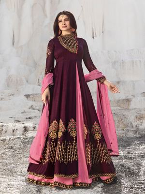 Designer Multi Color Sibori Print Long Anarkali Kurti Cum Gown –  PurpleTulsi