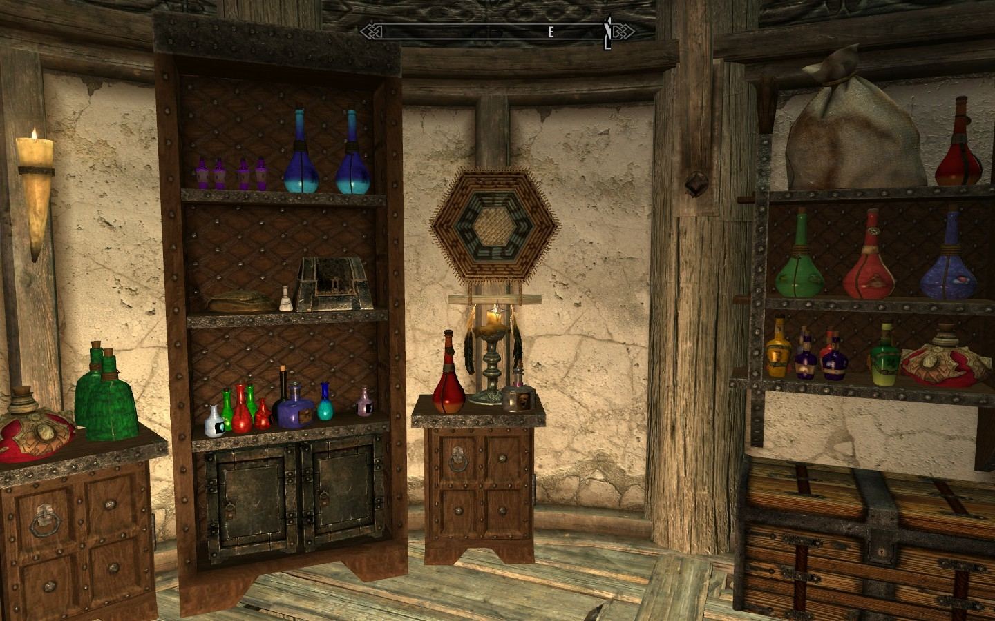 The open rafters and the rustic wood look would be great for a Germanic or  Skyrim themed room