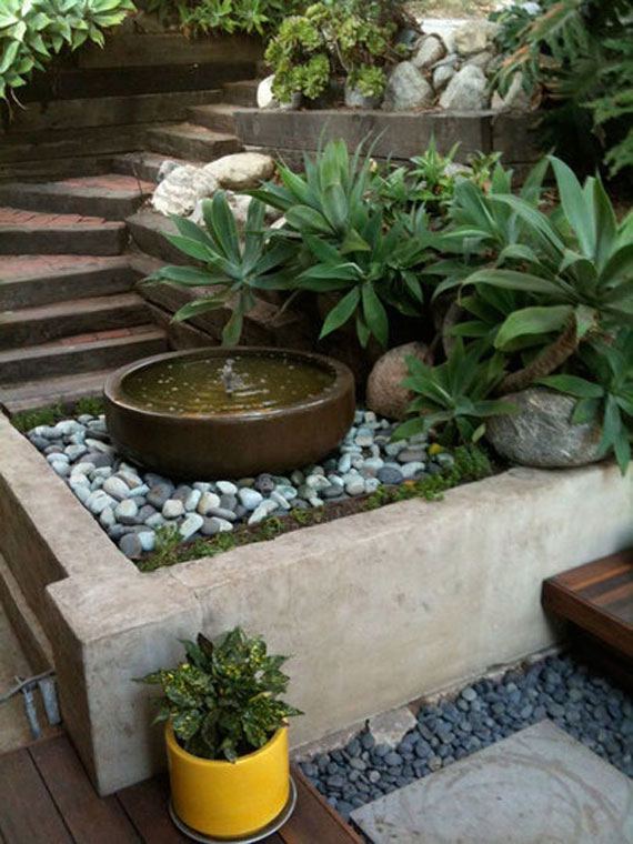 backyard water fountain ideas small outdoor