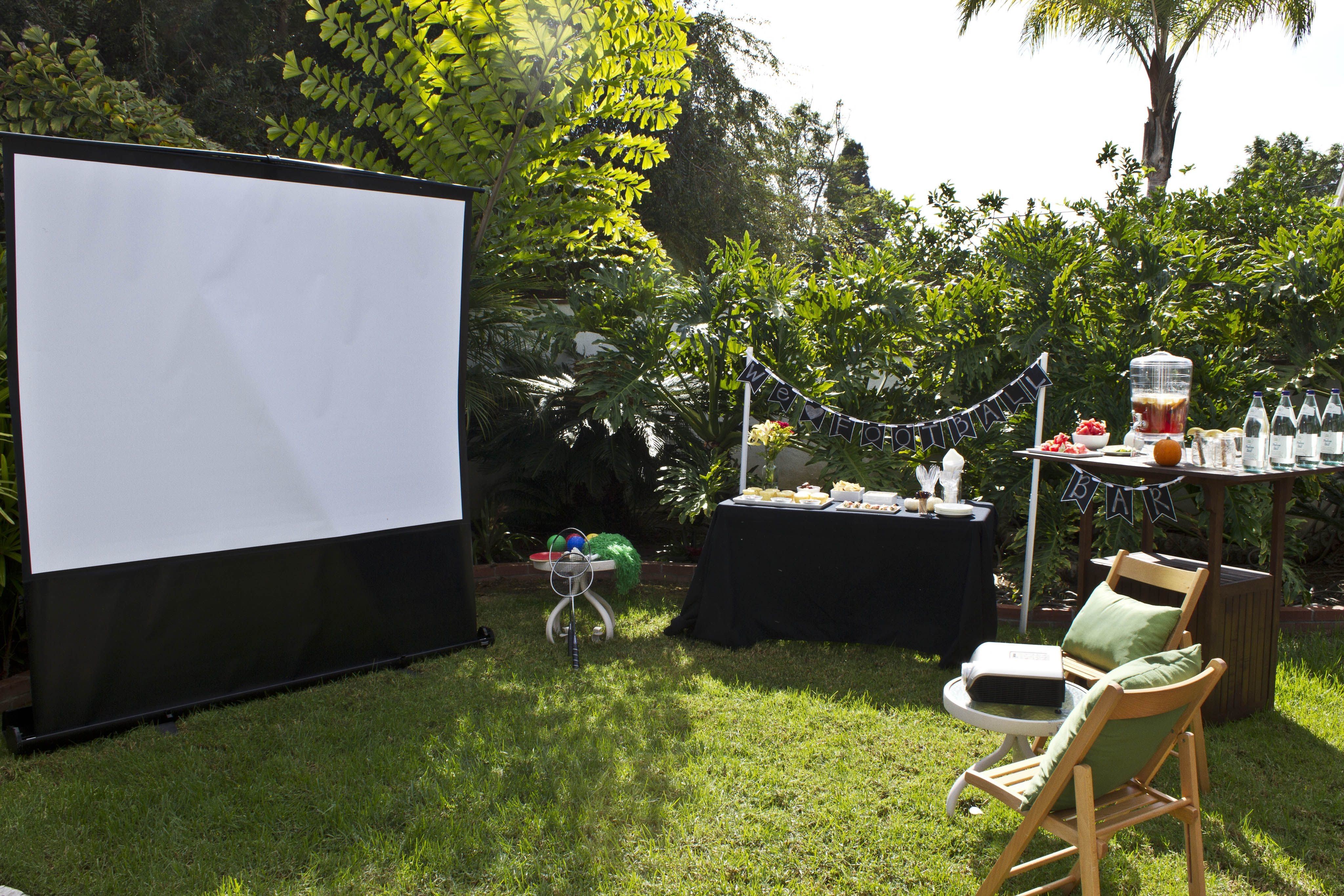 backyard cinema projector