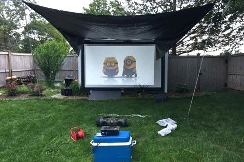 outdoor projector screen 1 outside ideas backyard reviews