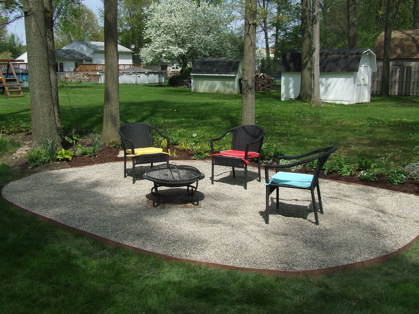 gravel patio ideas pea gravel patio ideas backyard gravel patio ideas gravel backyard my backyard tour