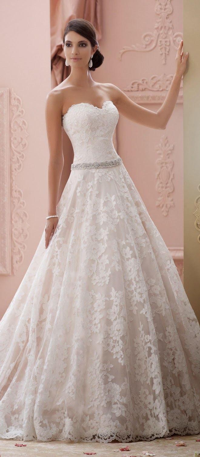 David's Bridal Wedding Dress: Strapless A Line Gown with Split Back Style  U3378, White, 0 | Wedding dress ideas | Bridal gowns, Bridal wedding dresses,