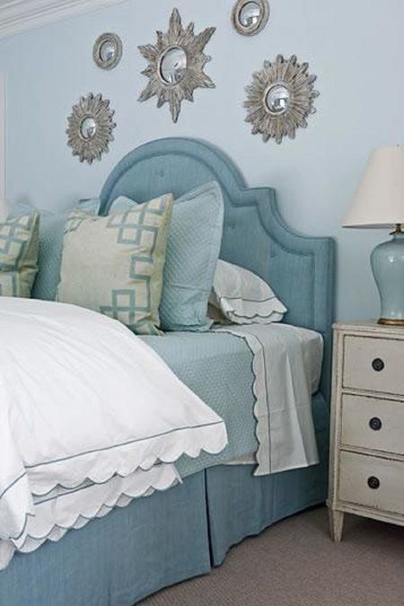 silver blue bedroom