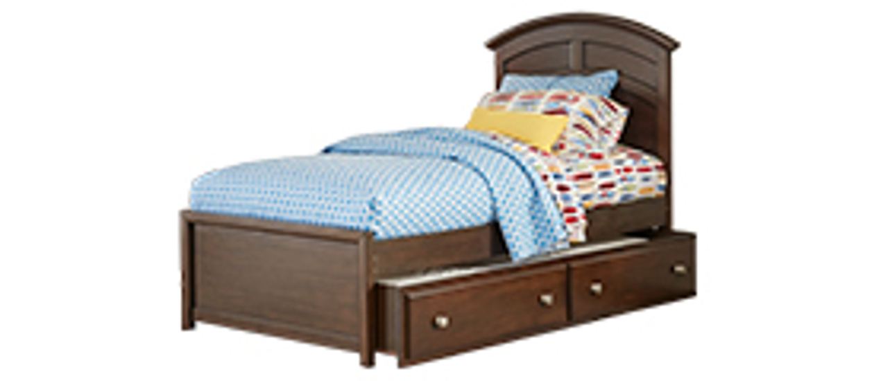 Panama High Glass Light Walnut Bedroom Collection