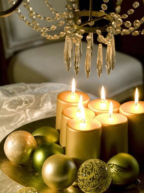 The ornamental Christmas candle