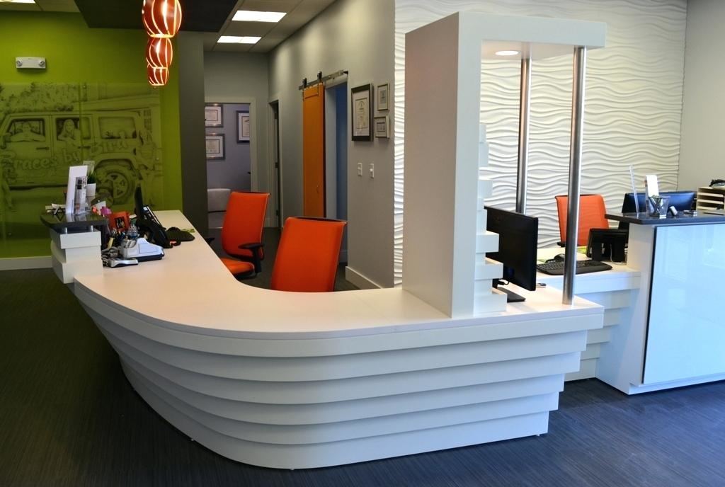 reception desk lighting ideas