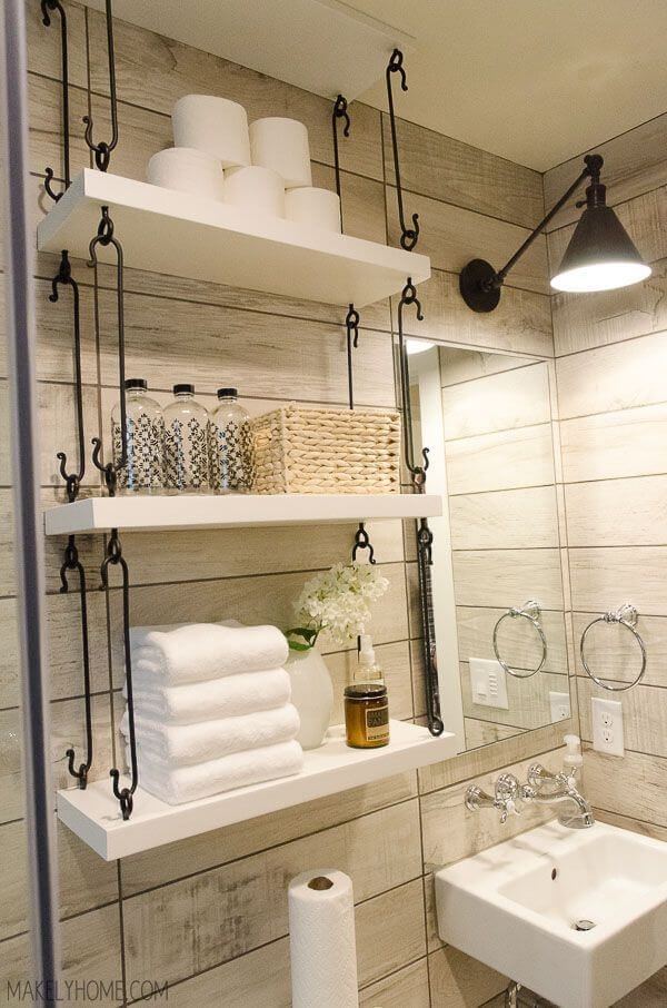 a simple shelf for some bathroom accessories