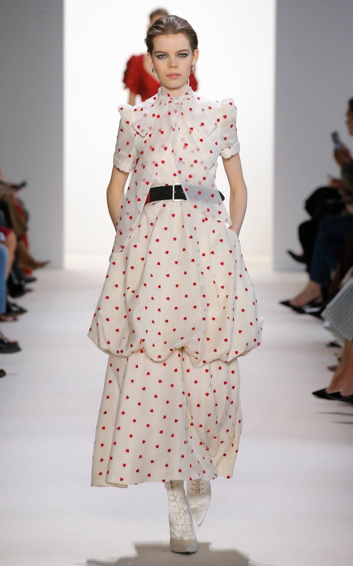 Fashion Designer Runway Summer Women Dress Short Flare Sleeve Floral Print Heart O Collar Indie Folk
