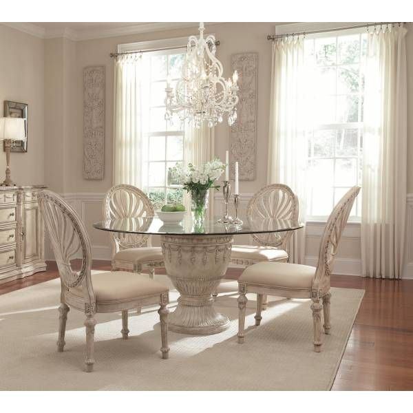 Gold Leafed and inlaid Pedestal table