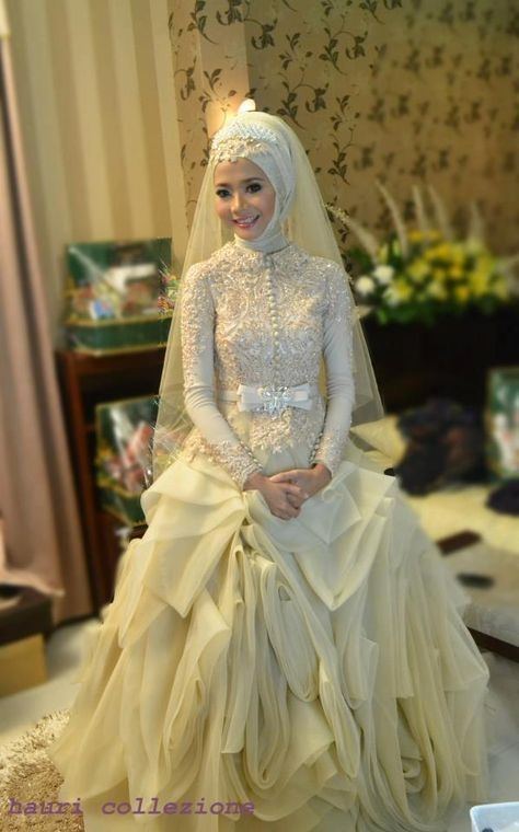 Modern Hijab Wedding Dress New Islamic Muslim Lace Ball Gown Long Sleeve  White High Neck Modest Vestido De Noiva 2016 Turkey Uk Instagram Sydney  2018 Dubai