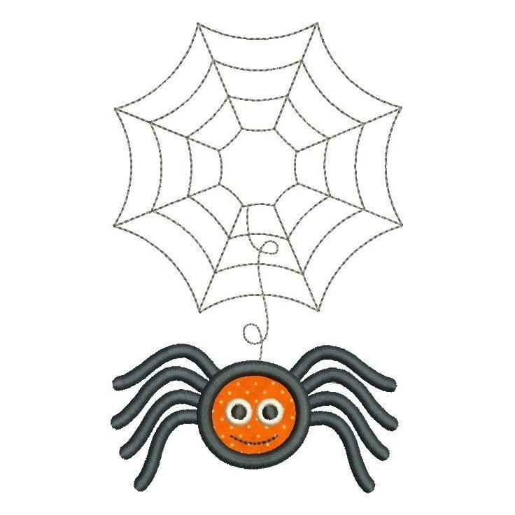 My 2nd Halloween pumpkin applique machine embroidery design by rosiedayembroidery