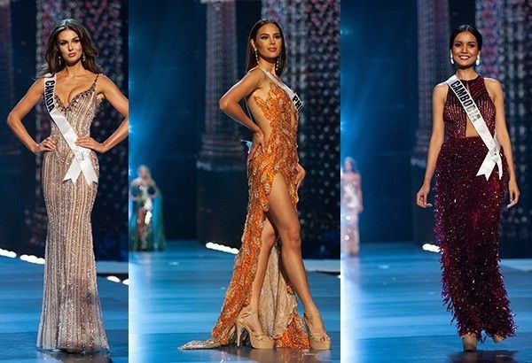 Catriona Gray and a number of candidates wore evening  gowns created by Filipino