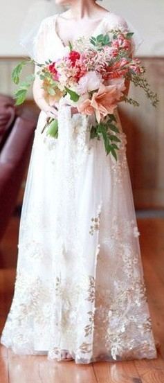 Claire Pettibone Ivory Tulle Madame Butterfly Modern Wedding Dress Size 18  (XL, Plus 0x