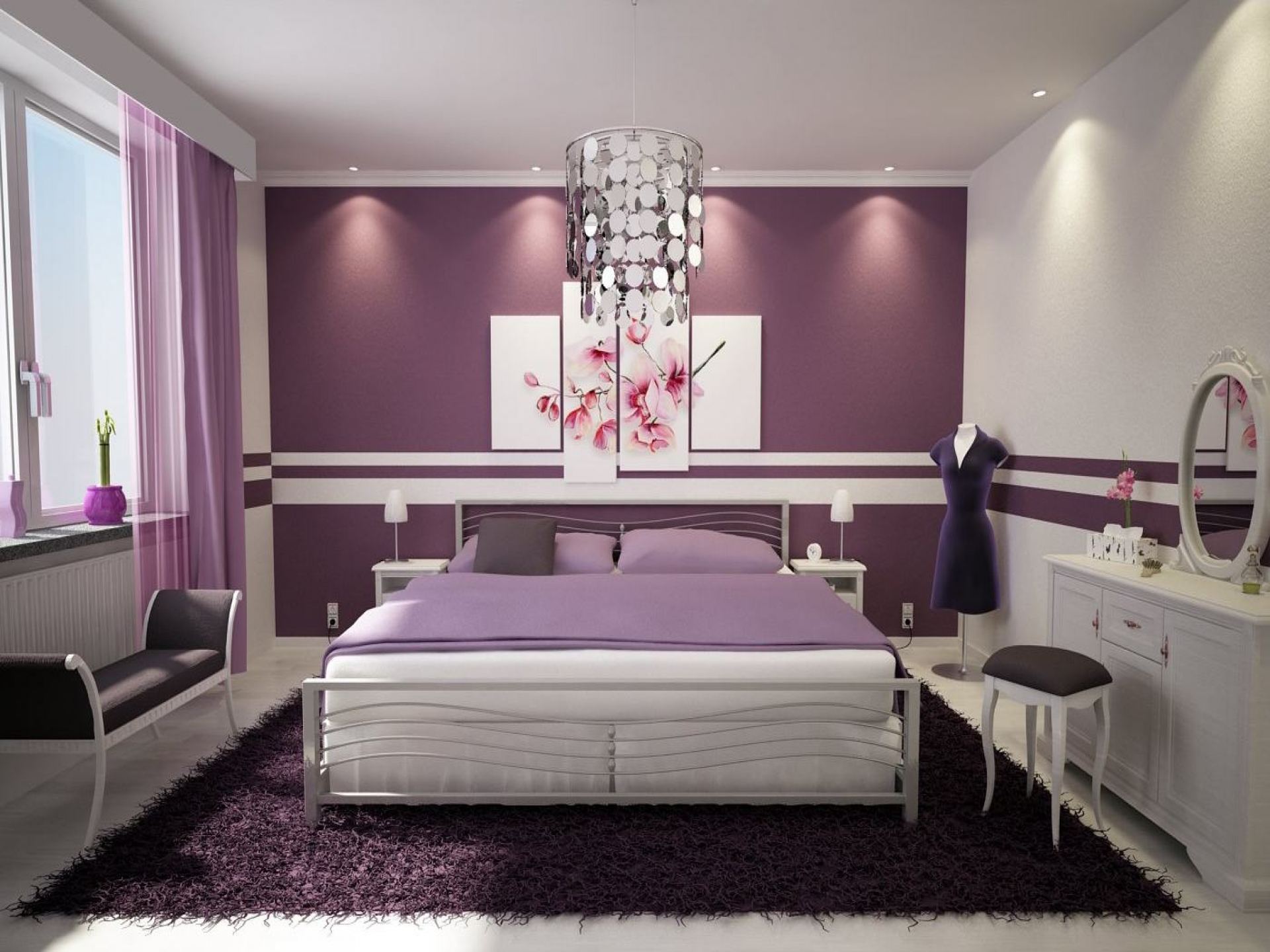 Cool bedroom decorating ideas for teenage girls Cuttingedgeredlands 17 Magnificent Purple Bedrooms That Are Worth Seeing 17 Magnificent Purple Bedrooms That