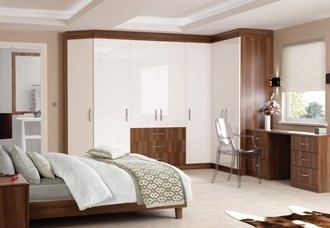 MDF bedroom units with built in Ikea units