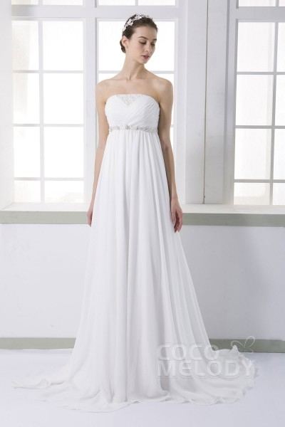 Discount New Maternity Empire Waist Wedding Dresses Elegant High Quality Princess Pregnant Long Formal Bridal Party Gowns Sweetheart A Line Wedding Dress