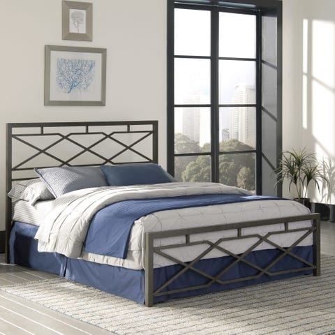 Hillsdale Furniture Milano Antique Pewter Queen Complete Bed
