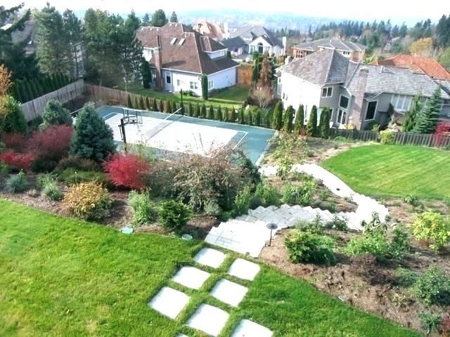 small backyard with hill landscaping ideas slope backyard small sloped backyard landscaping ideas