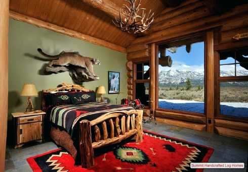 cabin bedroom ideas log decor rustic decorating best master
