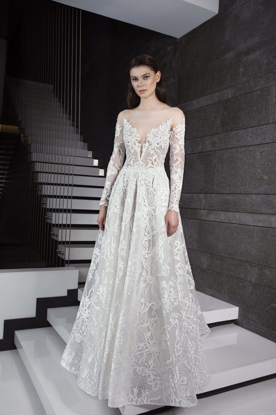 Trumpet/Mermaid Sweetheart Sweep Train Tulle Lace Wedding Dress With  Beading Sequins