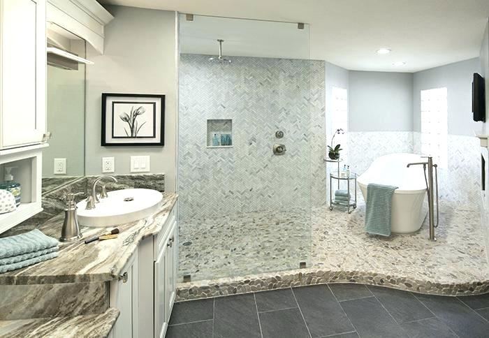 In the master bath, a West Elm dresser was converted into a double vanity