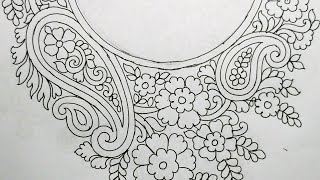 Neck embroidery designs for salwar kameez, kurthis, tops