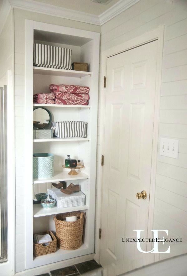 diy open shelving bathroom vanity recessed bathroom shelves medium image  for impressive open shelf bathroom sink