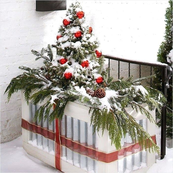 Stylish Christmas Decorating Ideas Porch Ceiling Rated 75 from 100 by 720  users; Beautiful christmas decorating ideas outdoor planters