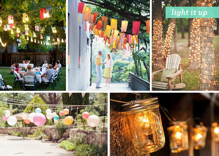 One of my favorite decor ideas with bright color decorations in a garden  settings