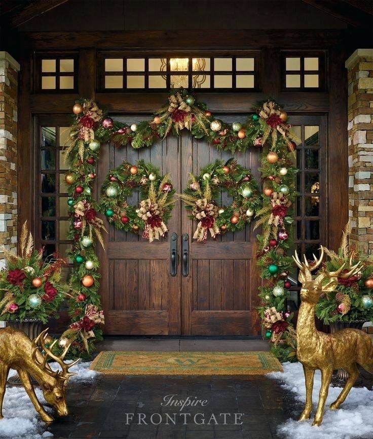 Exterior Elegant Traditional Christmas Decorating Ideas