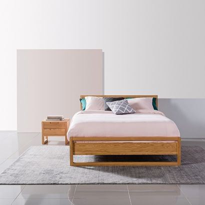 white queen size bed frame with storage modern design timber bedroom  furniture melbourne