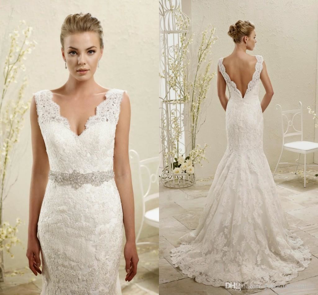 MORI LEE 2810 Crystal Moonstone Beading Scalloped Hem Wedding Dress SOLD