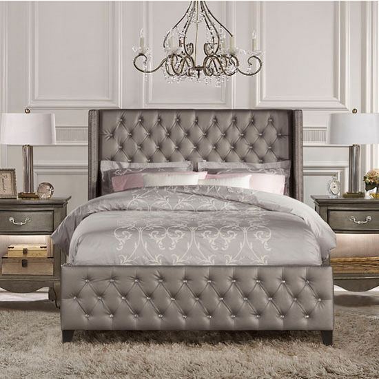 com: Hillsdale Furniture 1638BQRA Amber Bed Set, Queen, Pewter:  Kitchen & Dining