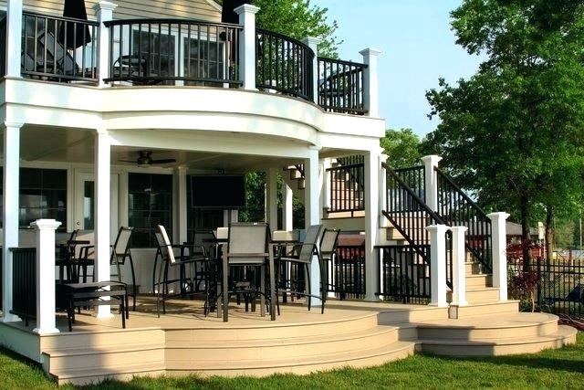 breathtaking two story deck ideas plans covered home design second man  tells with of cards pl