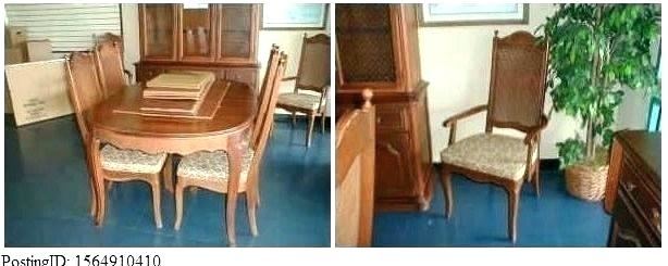 back dining chairs set of six Thomasville cane highback chairs  Attainable
