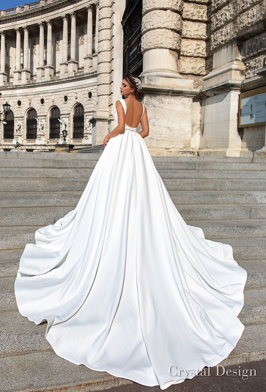 Fast Shipping Wedding Dresses 2019 Newest Design Elegant High Neck Tassel  Crystal Ball Gown Wedding Gowns With Shiny Long Train Bridal Gown Ball Gown