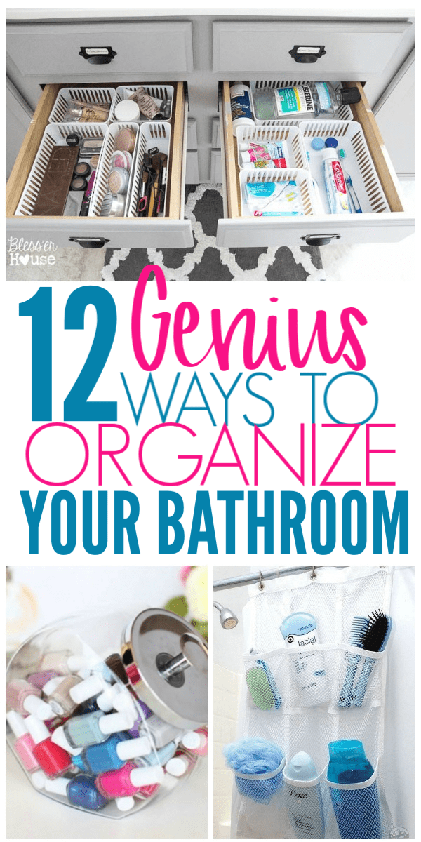 Easy Bathroom Organization Ideas! Organize your home with these quick ideas