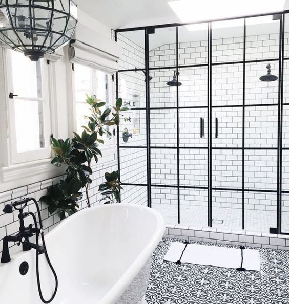 Bathroom Ideas: 21 Black, White & Grey Bathrooms to consider