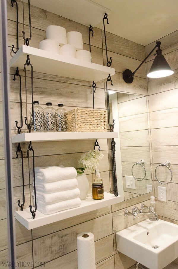a simple shelf for some bathroom accessories