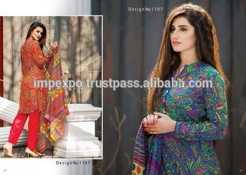 Nice Embroidered cotton lawn Designer Pakistani Suit Zoom