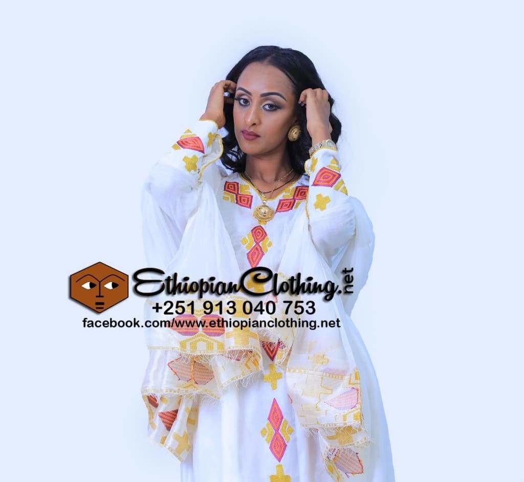 Ethiopian Habesha Dresses Designs: Zenbaba Telf New Traditional Habesha  Dress